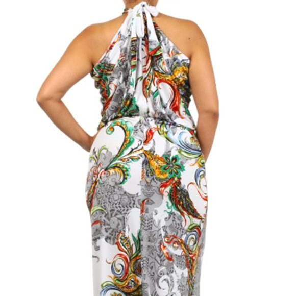 🤑PLUS Halter Maxi Dress - Picture 3 of 5